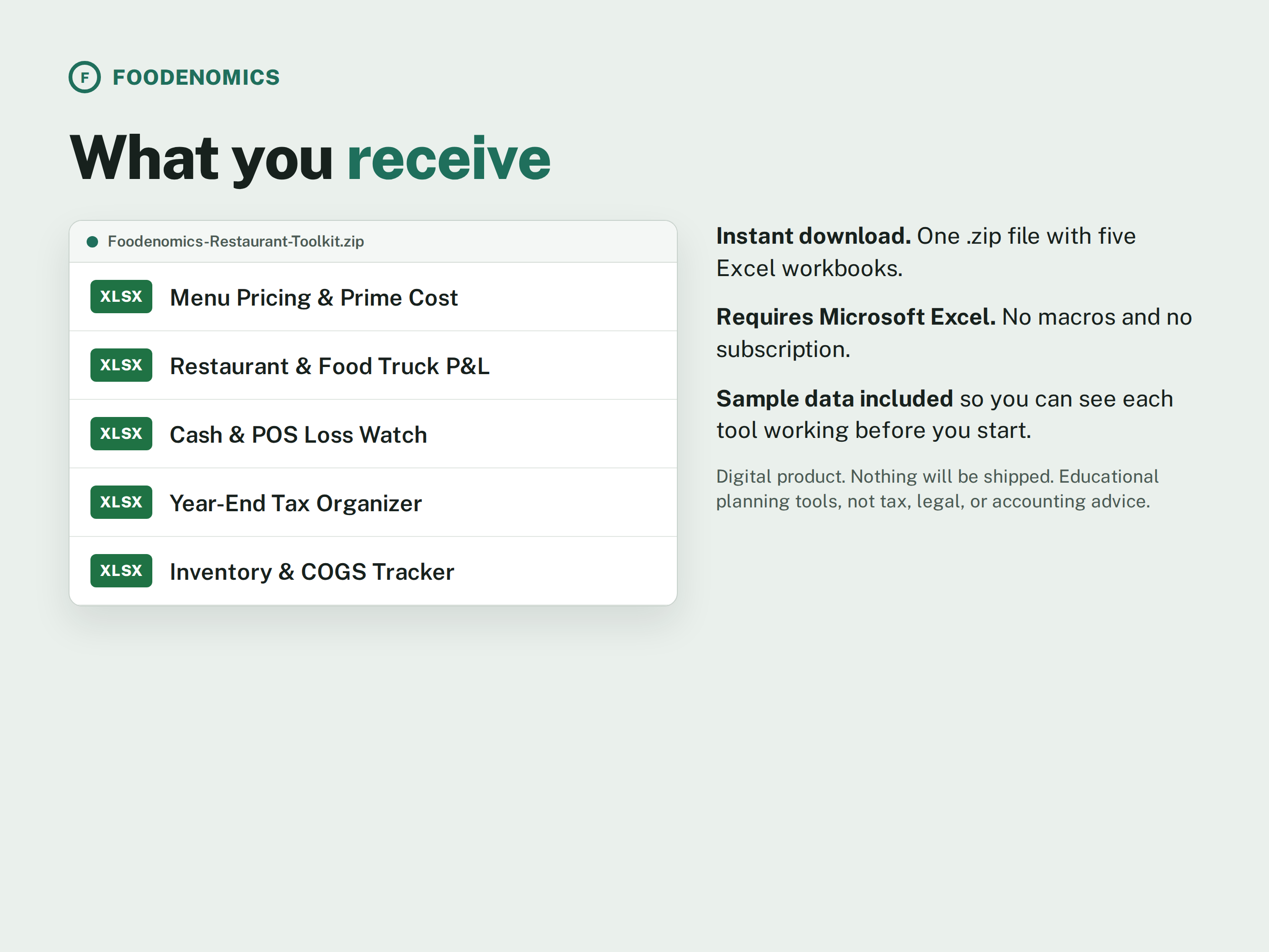 What you receive with the Full Toolkit Bundle